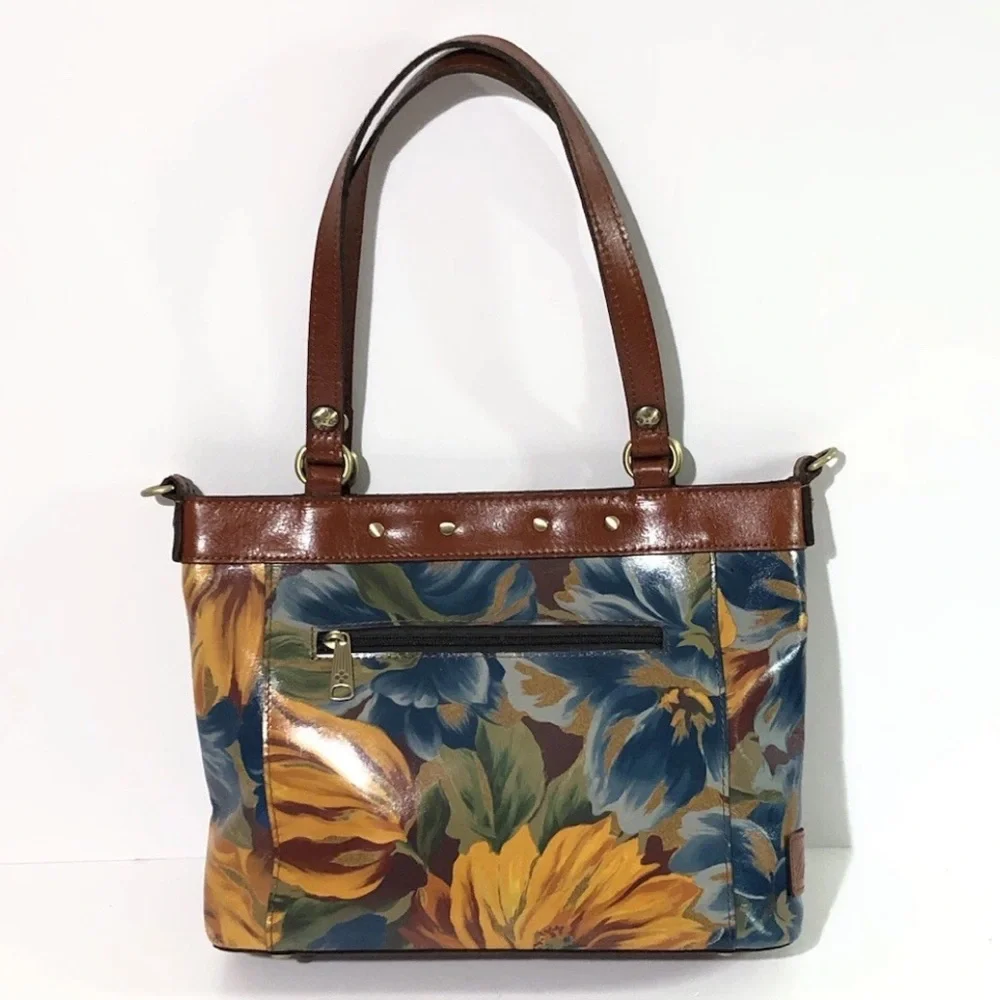 Patricia Nash Leather Mallory Tote Marigold Harvest Floral With Wallet